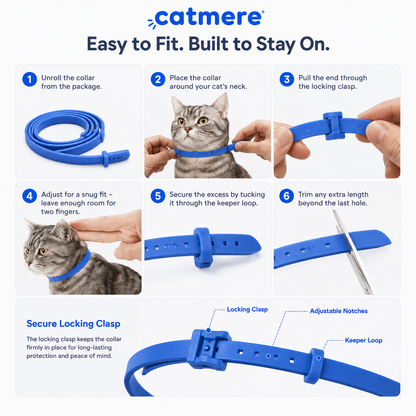 Catmere™ -  8 Months All Natural Flea and Tick Collar for Cats